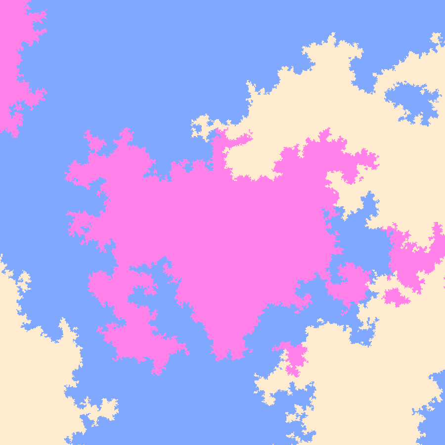 Example of procedurally generated shapes similar to what natural borders may look like